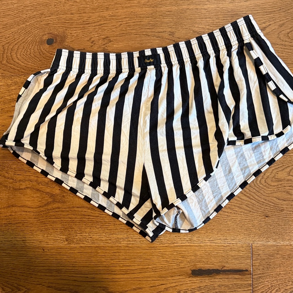 Striped Black and White sleep short Boxers